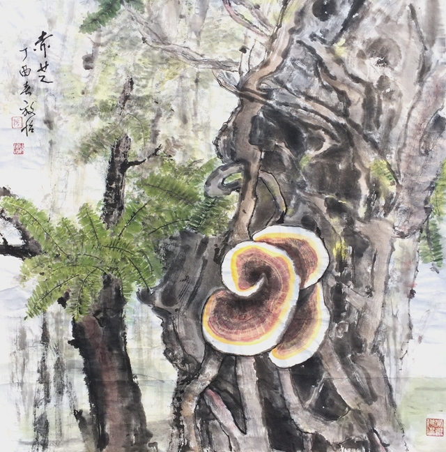 张放怡作品《赤芝》规格：68x68cm.jpg