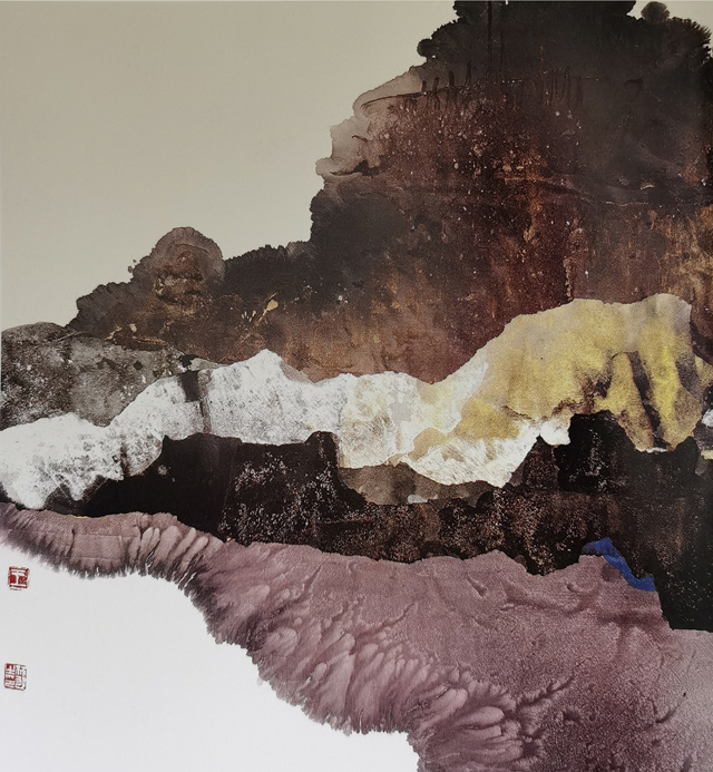 王林旭作品《秋原晚坐》规格：67cmx67cm.jpg