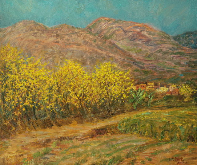3，《郊野的风铃花》55cm-x65cm-油画-2018年-洪瑞生.jpg
