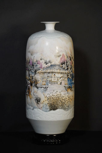 吕威作品《渐江访一峰老人》规格：60cm×25cm（一）.jpg