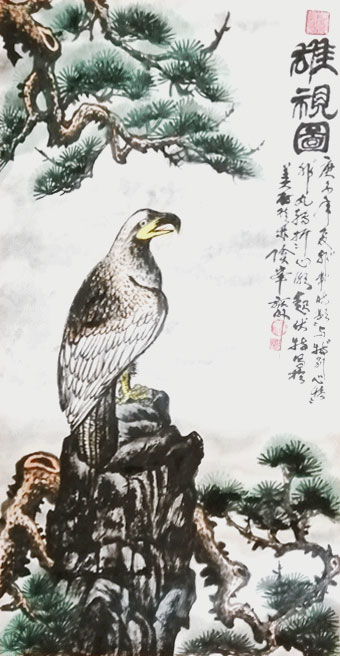 周乃山作品《雄视图》规格：99cmx53cm.jpg
