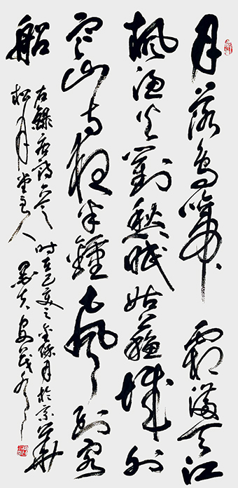 安茂水作品.唐.张继《枫桥夜泊》.jpg