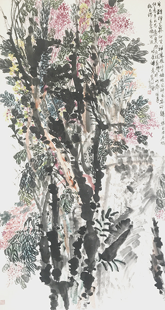 道金平作品《斥鶠擅蒿林》规格：180cmx97cm.jpg