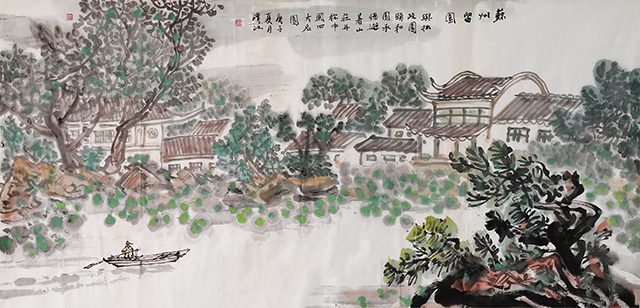 冯汉江作品《苏州留园》尺寸：69cmx138㎝.jpg