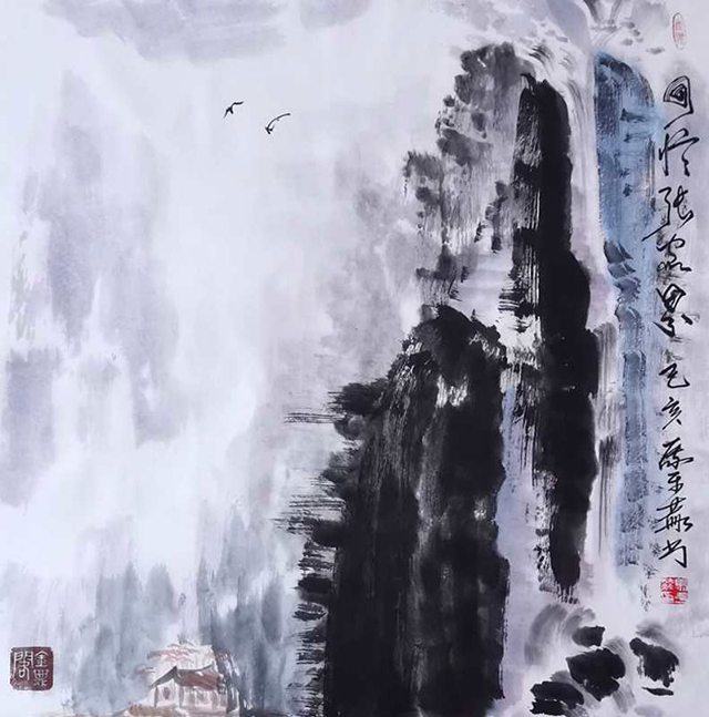 马平赫作品《回忆张家界》规格：90x90cm.jpg