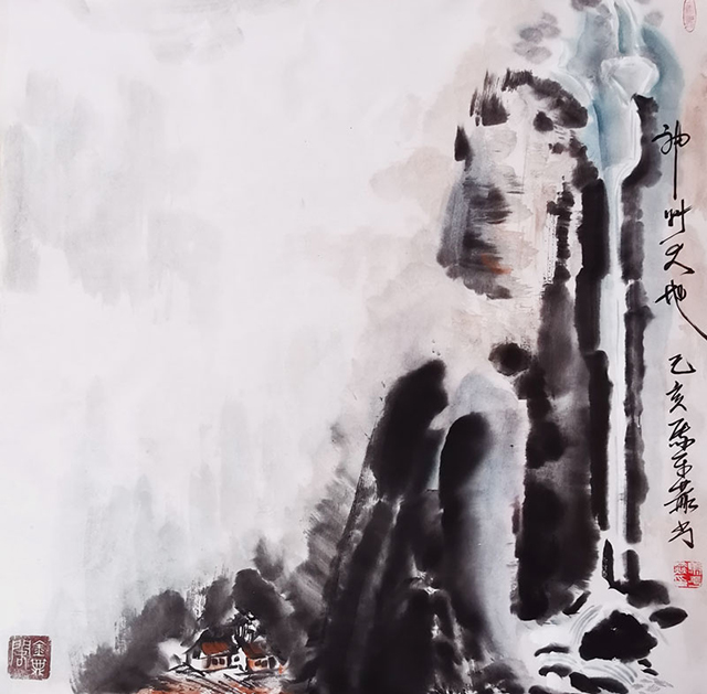 马平赫作品《神州大地》规格：90x90cm.jpg