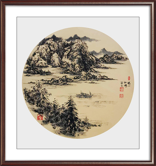 郭博作品 尺寸：50cmx50cm作品名称：山水小品 价格面议1.jpg