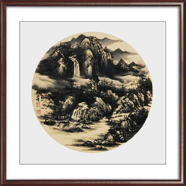 郭博作品 尺寸：50cmx50cm作品名称：山水小品 价格面议6.jpg