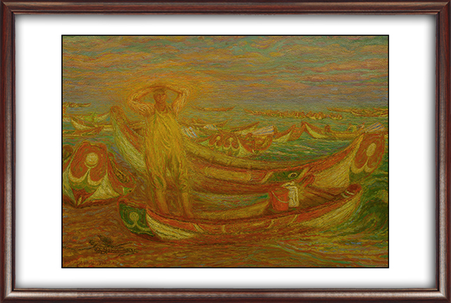 3、《涨潮》油画73cmx100cm 洪瑞生 1996年.jpg