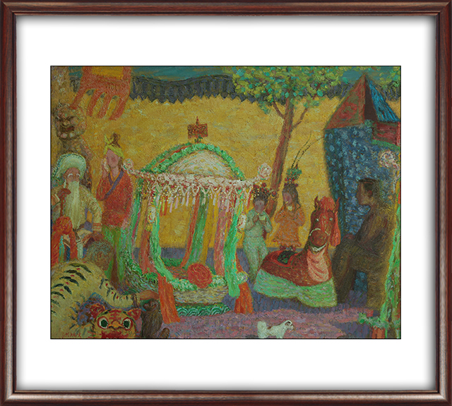 4、《戏班》72.5cm x 91cm 油画1996年 洪瑞生.jpg