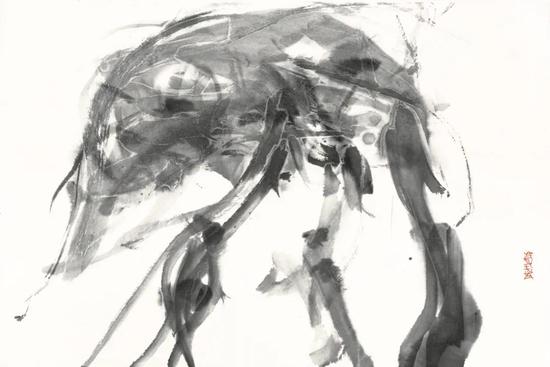  邱振中 《渡》 45x68cm   2000年