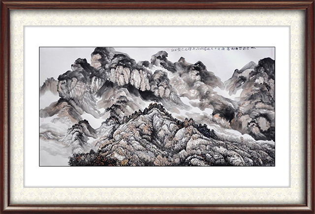 程光贤作品：秋色气势两相高 尺寸：136cm×68cm 价格：面议.jpg
