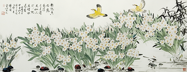 《水仙》规格：70cmx181cm.JPG