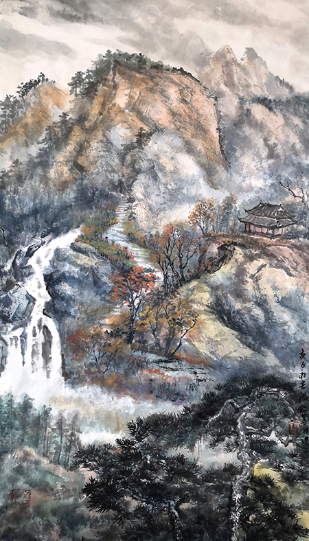 《游山图》规格：43cmx68cm.JPG