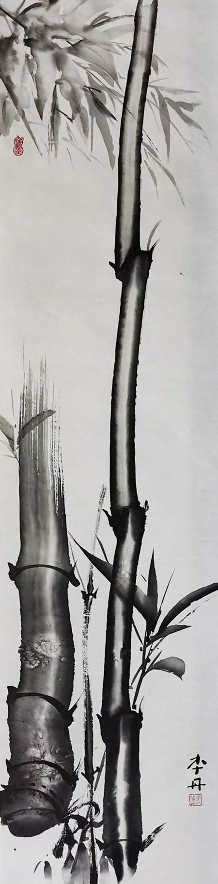 李丹作品《霸竹》规格：35x138cm.jpg