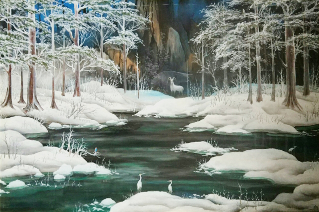 7.《寒溪雪霁》（雪系列代表作）尺寸150x105.jpg