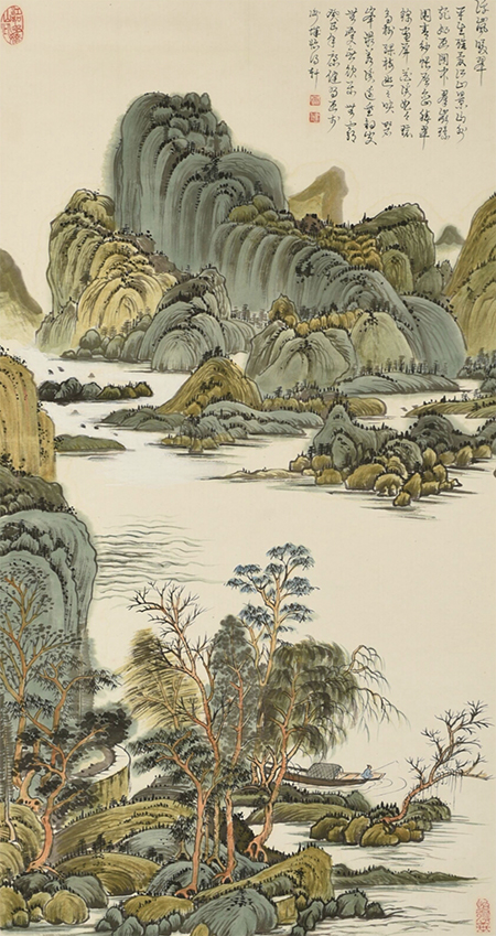 康健作品《浮岚暖翠图》139cmX70cm 2015年.jpg