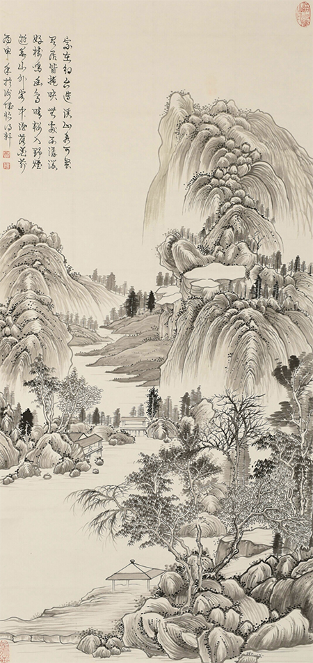 康健作品《山林幽居图》139cmX70cm 2016年.jpg