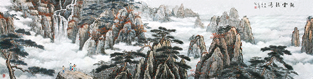 武锋作品《观海听涛》370X97cm.jpg