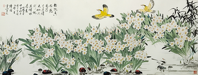 《水仙》规格：70cmx181cm.JPG