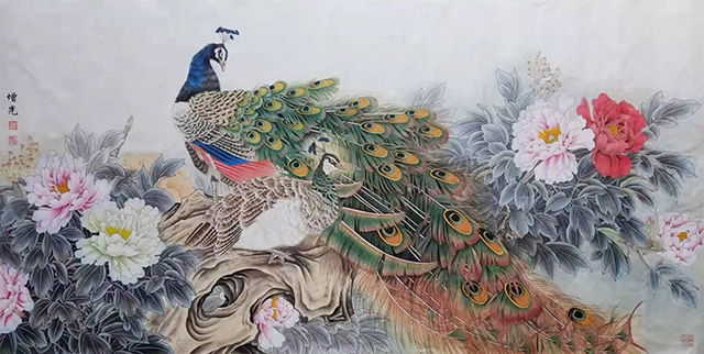 吕增光作品 《富贵吉祥》尺寸：172×86cm.jpg