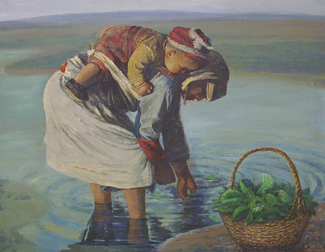 母子 100x80cm 2003年.JPG