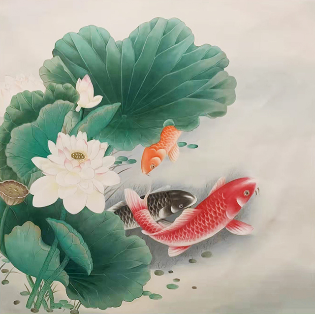 荷花油画-倪喜弟.jpg