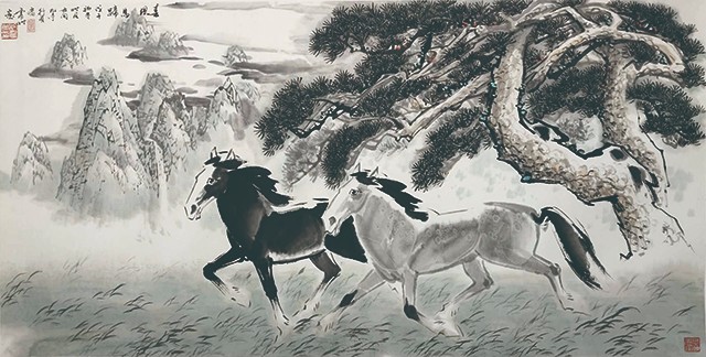 《春风马蹄》规格：70cmx138cm.JPG
