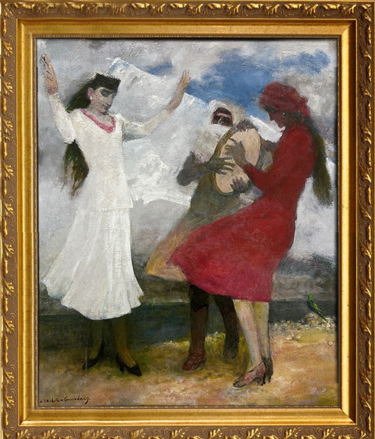 《慕士塔格山啊，塔吉克神女的冰峰》布面油画.jpg
