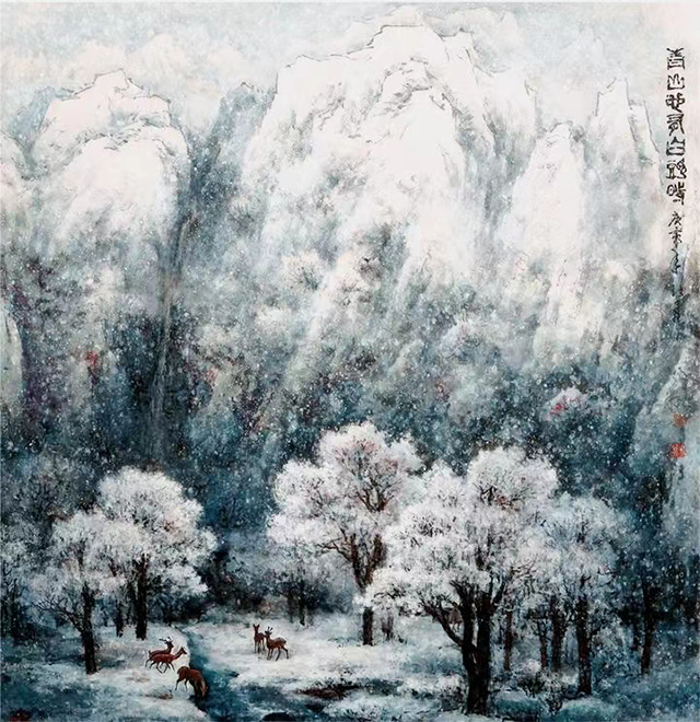 张得翔作品《青山也有白头时》90㎝x90㎝2010年.jpg
