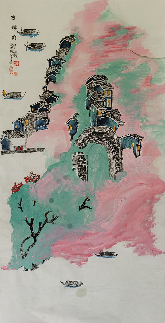 章志华作品2《古镇的早晨》.jpg