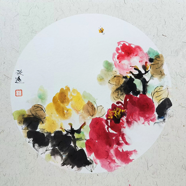 林一雷作品《祥瑞》（峨眉牡丹林氏画法技艺 指画）.jpg