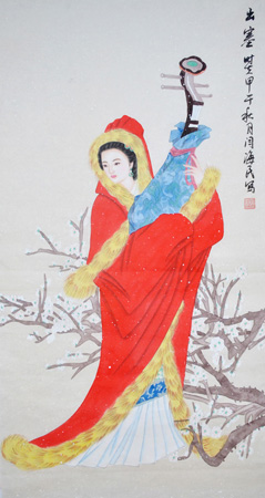 《出塞》138cm×68cm