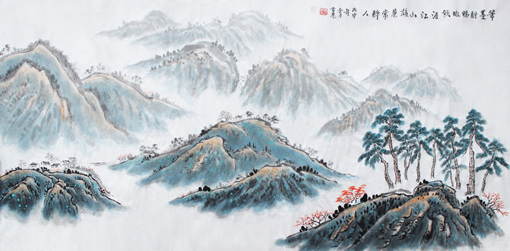 《笔墨酣畅非饮酒》136cm×68cm