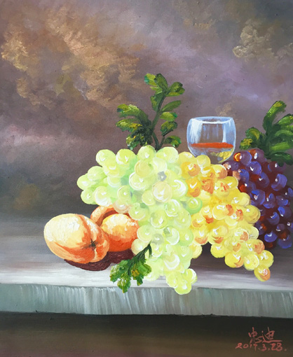 《如意》规格:60×48cm 布面画心 《如意》规格:60×48cm 布面画心