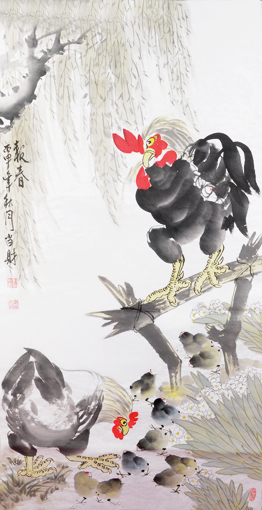 《报春》78cm×138cm 《报春》78cm×138cm