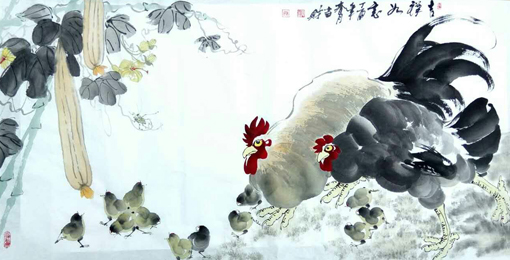 《吉祥如意》78cm×138cm 《吉祥如意》78cm×138cm