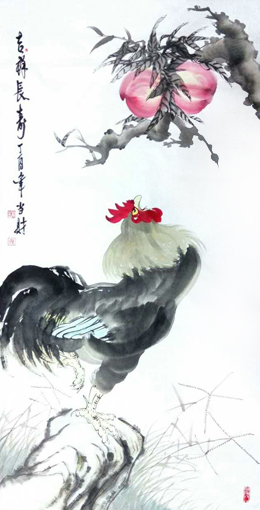 《吉祥长寿》78cm×138cm 《吉祥长寿》78cm×138cm