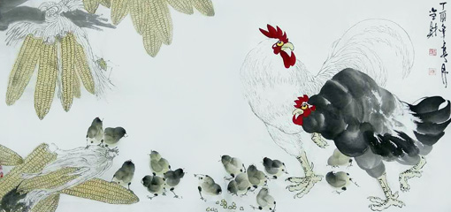 《金玉满堂》78cm×138cm 《金玉满堂》78cm×138cm