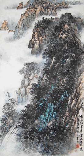 《故山似画屏 云深不知处》138cm×69cm 《故山似画屏 云深不知处》138cm×69cm