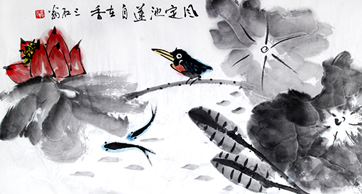 舒先惠作品《风定池莲自在香》