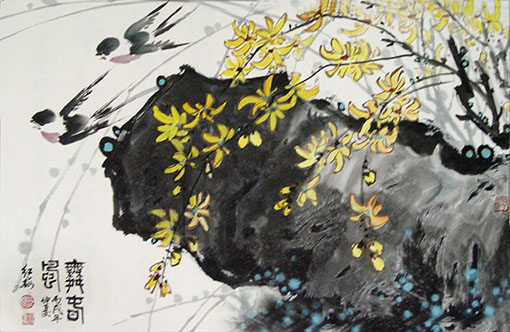 《舞春风》天津刘红梅2006年作45×68cm