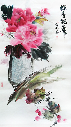 《棕香飘舞》68×136cm天津刘红梅2017年作