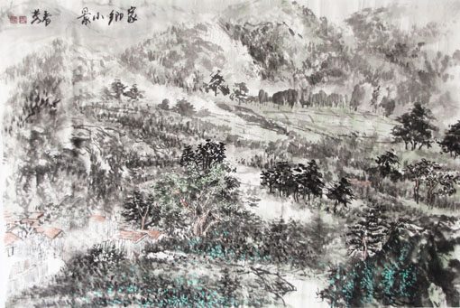 家乡小景 136cm×70cm 家乡小景 136cm×70cm