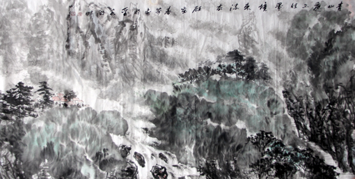 青山遮不住毕竟东流去 138cm×68cm 青山遮不住毕竟东流去 138cm×68cm