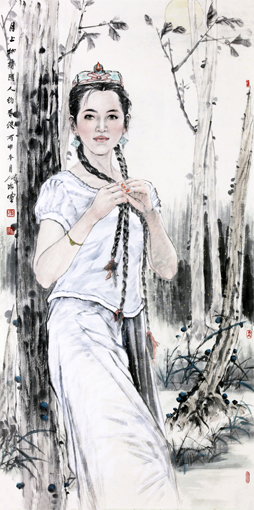 人约黄昏 136cm×68cm 人约黄昏 136cm×68cm