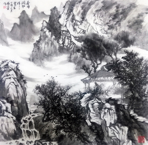 春雨润物祥云生 68×68cm