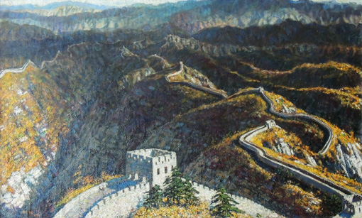 《长城颂》110cmx178cm