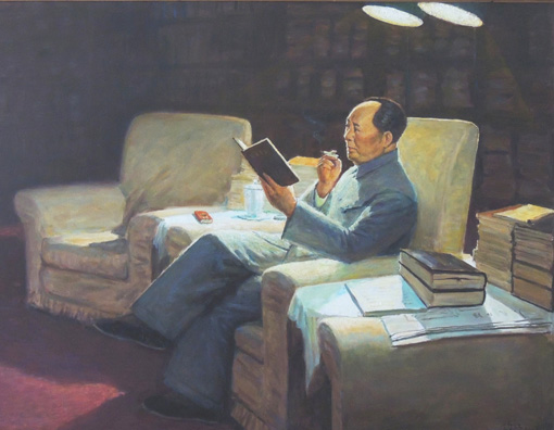 《毛主席在书房》101cm×140cm