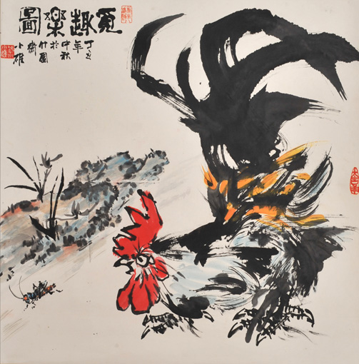 陈小雄作品4---《雅趣》68cm×67cm